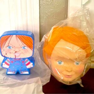 New Cinemark Exclusive 2pc Set Child’s Play Chucky Popcorn Bucket & Figural Cup